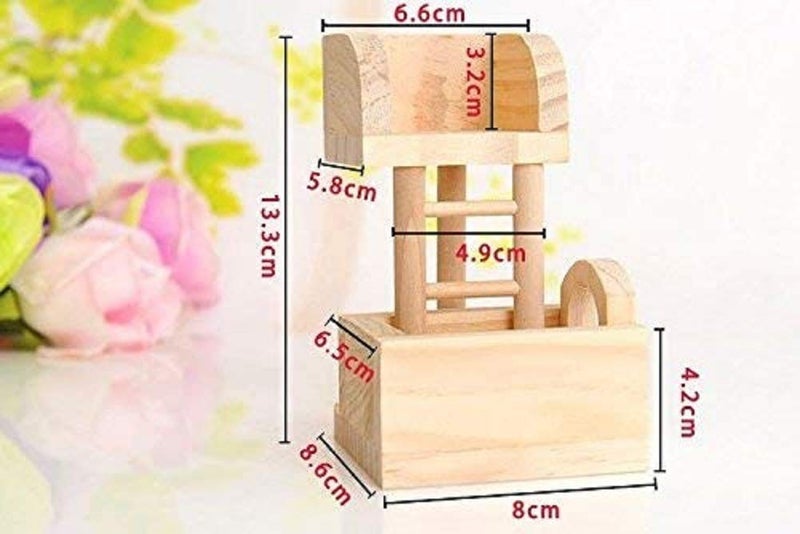 Litewoo Hamster Hideout Chewable Toys Wooden Accessoriesâ€”â€” Ladder - Image 1